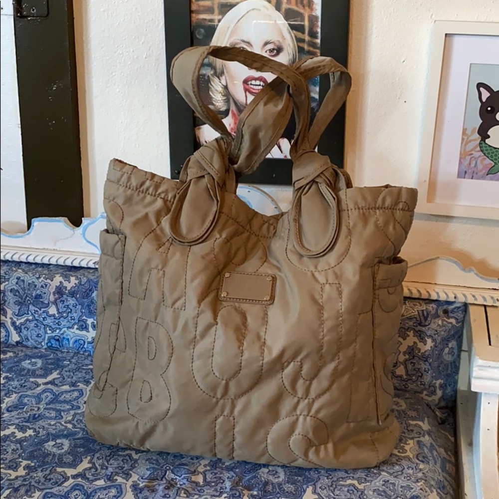 Marc by Marc Jacobs Tan Quilted Tote